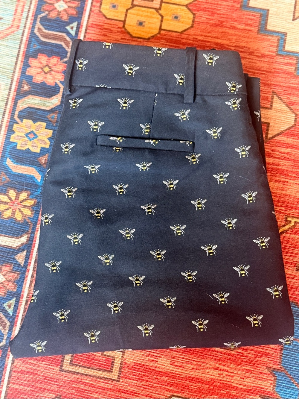 J. Crew Bumblebee Jacquard Cropped Pant size 2 - Picture 2 of 10